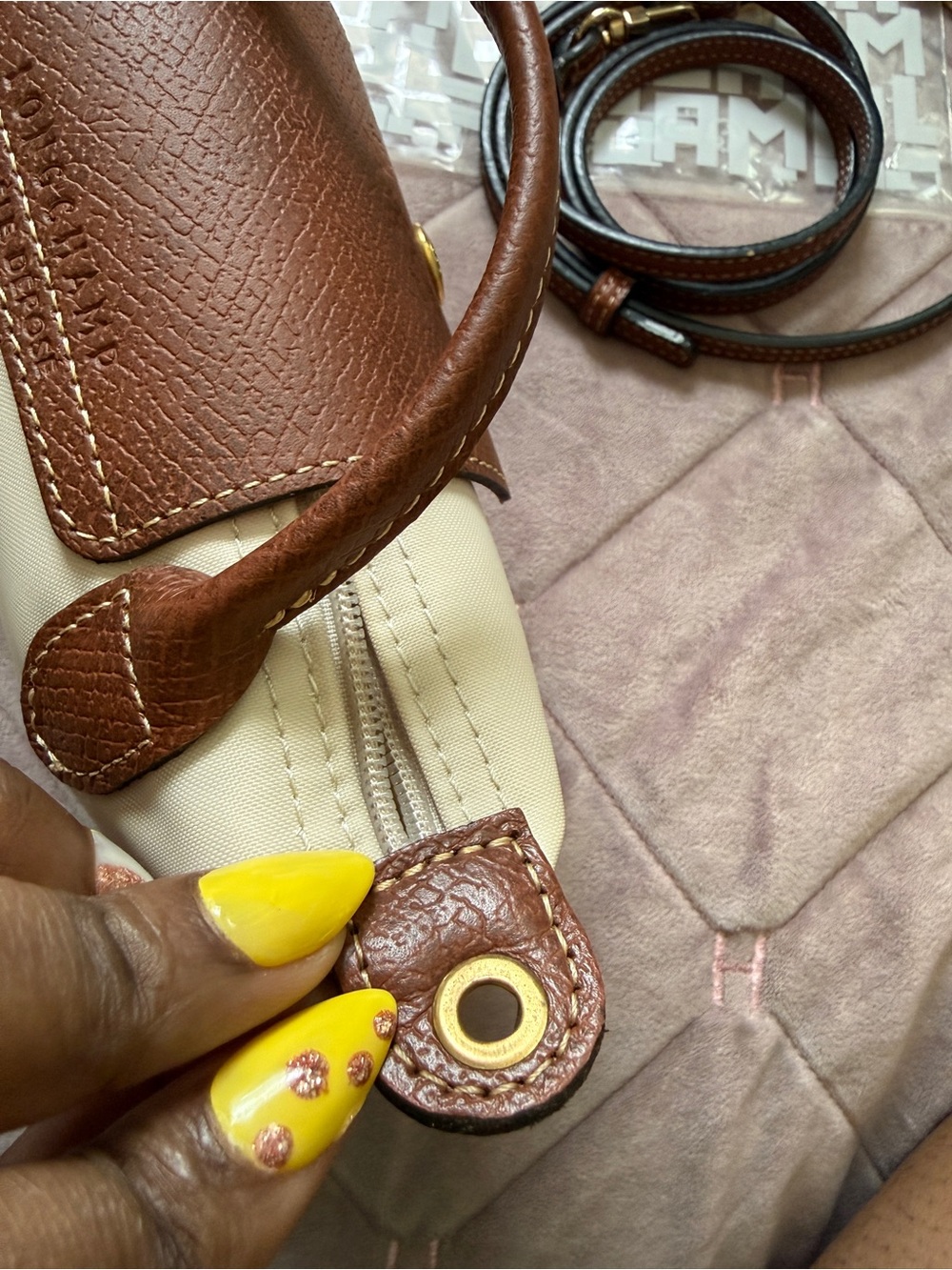LE PLIAGE ORIGINAL POUCH WITH HANDLE (converted to crossbody) - Picture 11 of 15